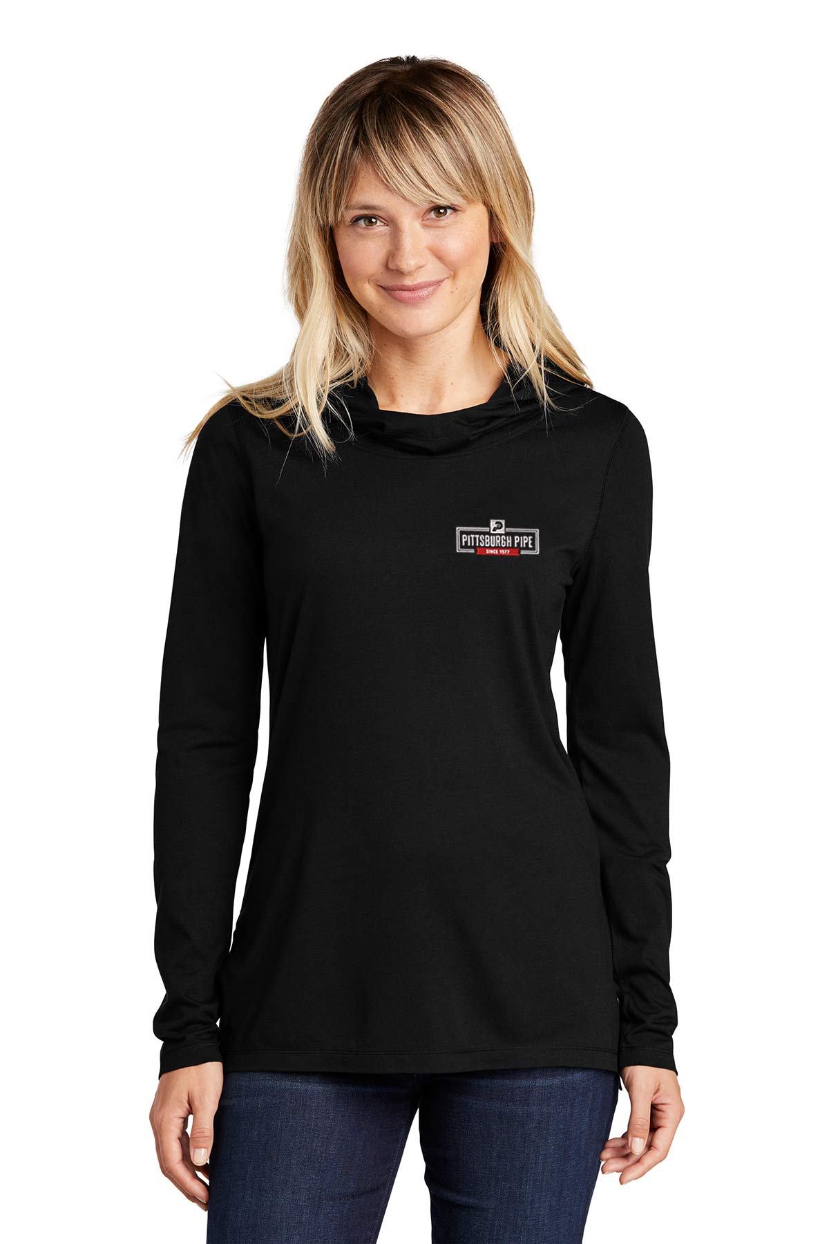 Sport-Tek Women's PosiCharge Tri-Blend Wicking Long Sleeve Hoodie - Pittsburgh Pipe