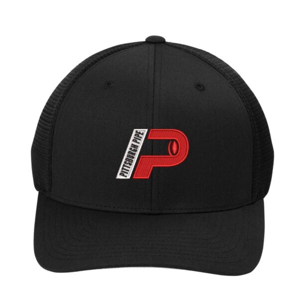 Port Authority Flexfit 110 Mesh Cap Black - Pittsburgh Pipe