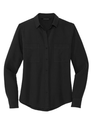 Mercer+Mettle Women's Stretch Crepe Long Sleeve Camp MM2013