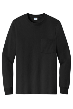 Port & Company - Long Sleeve Essential Pocket Tee.  PC61LSP