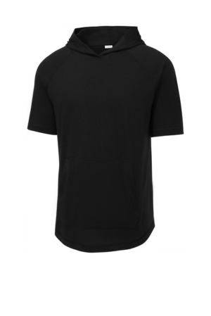 Sport-Tek  PosiCharge  Tri-Blend Wicking Short Sleeve Hoodie. ST404