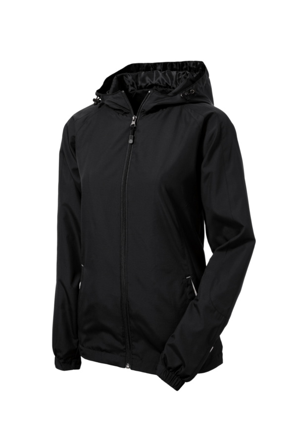 Sport-Tek Women's Colorblock Hooded Raglan Jacket. LST76
