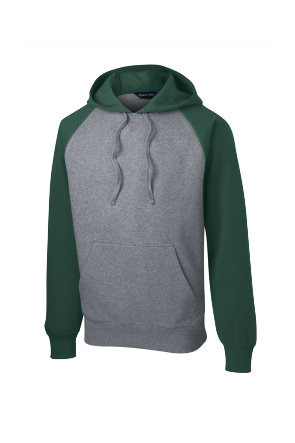 Sport-Tek Raglan Colorblock Pullover Hooded Sweatshirt. ST267