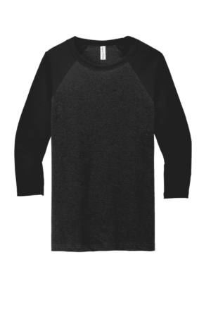 BELLA+CANVAS  Unisex 3/4-Sleeve Baseball Tee. BC3200