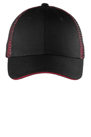 Port Authority Double Mesh Snapback Sandwich Bill Cap. C818