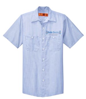 Red Kap Short Sleeve Striped Industrial Work Shirt - CS20 - BRDA