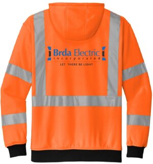 CornerStone A107 Class 3 Heavy-Duty Fleece Full-Zip Hoodie - CSF300 - BRDA