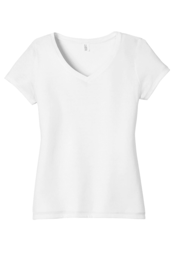 District Women's Perfect Tri V-Neck Tee. DM1350L