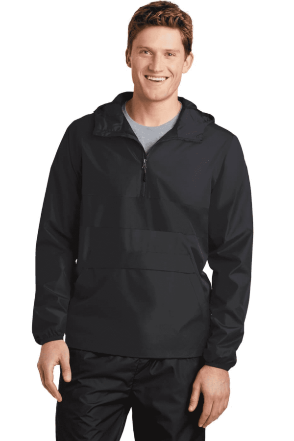 Sport-Tek Zipped Pocket Anorak. JST65