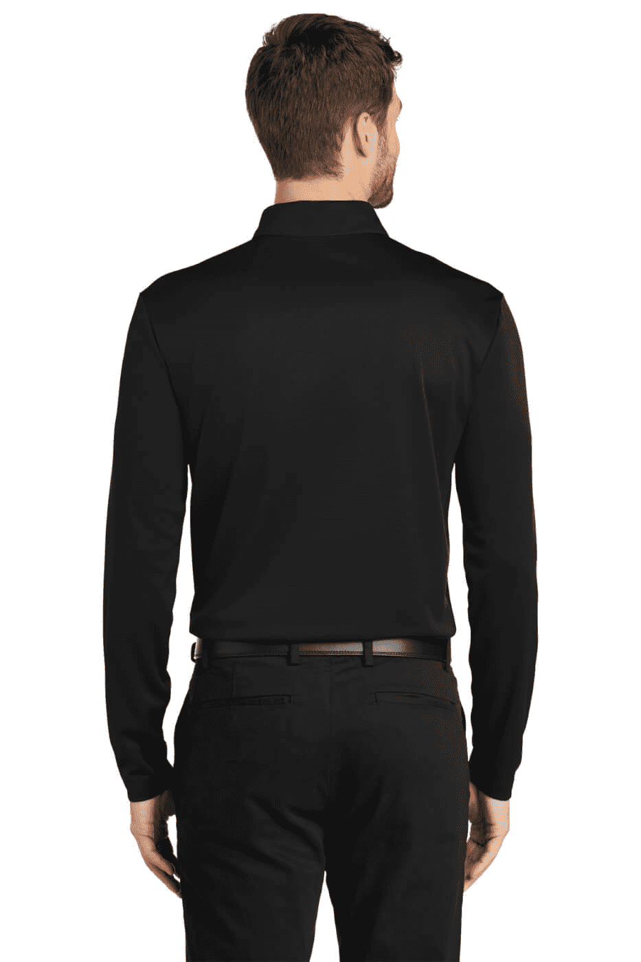 Port Authority Silk Touch Performance Long Sleeve Polo. K540LS - Image 2