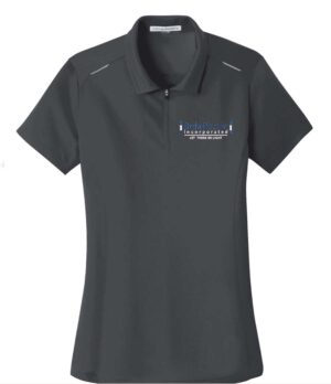 Port Authority Women's Pinpoint Mesh Zip Polo - L580 - BRDA