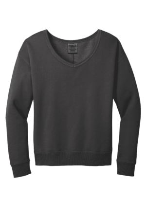 Port & Company Women's Beach Wash Garment-Dyed V-Neck Sweatshirt LPC098V