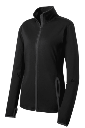Sport-Tek Women's Sport-Wick Stretch Contrast Full-Zip Jacket.  LST853