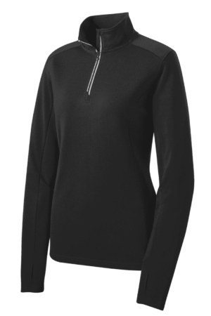 Sport-Tek Women's Sport-Wick Textured 1/4-Zip Pullover.  LST860