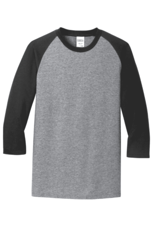 Port & Company Core Blend 3/4-Sleeve Raglan Tee. PC55RS
