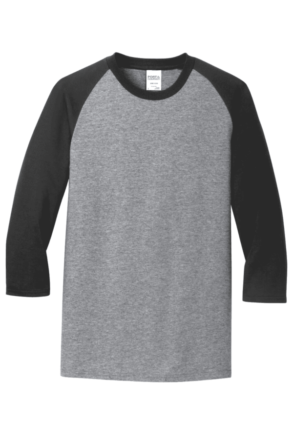 Port & Company Core Blend 3/4-Sleeve Raglan Tee. PC55RS