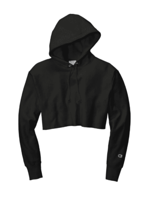 Champion   Women's Reverse Weave   Cropped Cut-Off Hooded Sweatshirt RW01W
