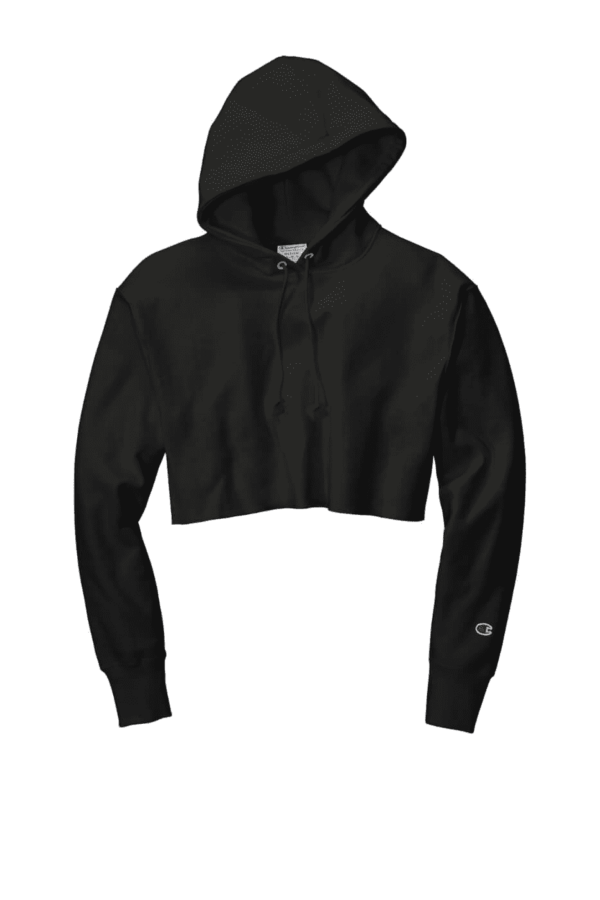 Champion   Women's Reverse Weave   Cropped Cut-Off Hooded Sweatshirt RW01W