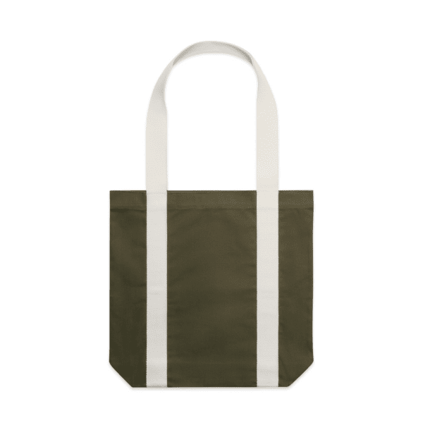 CARRIE 2-TONE TOTE ARMY/CREAM ONE SIZE - AS-1008