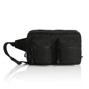 RECYCLED DOUBLE WAIST BAG BLACK ONE SIZE - AS-1025