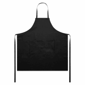 LINEN APRON BLACK ONE SIZE - AS-1086