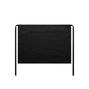 LINEN HALF APRON BLACK ONE SIZE - AS-1087
