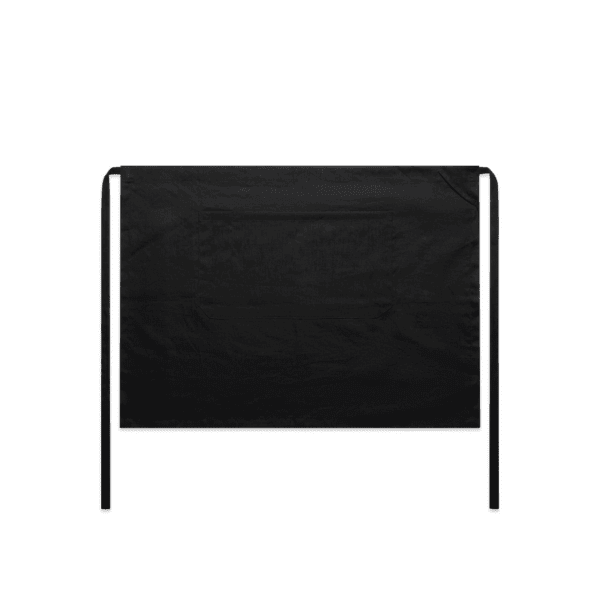 LINEN HALF APRON BLACK ONE SIZE - AS-1087