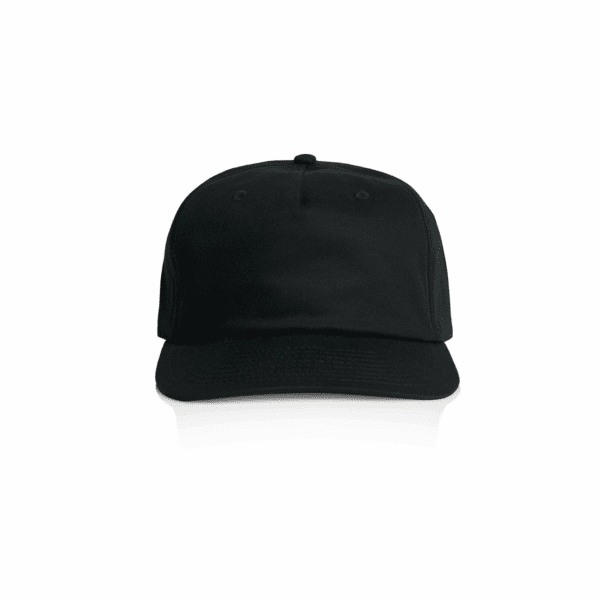 CLASS FIVE PANEL CAP BLACK ONE SIZE - AS-1153