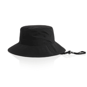 NYLON WIDE BRIM BUCKET HAT BLACK ONE SIZE - AS-1174