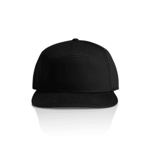 STOCK 7-PANEL CAP BLACK ONE SIZE - AS-1184