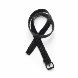 BRAIDED LEATHER BELT BLACK SMALL - AS-1405