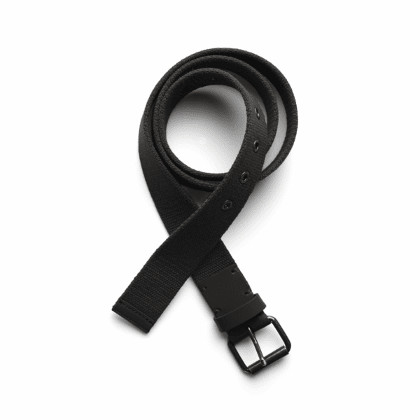 COTTON WEBBING BELT BLACK SMALL - AS-1406