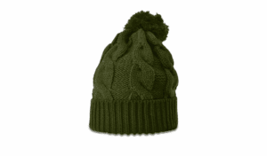 CHUNK TWIST KNIT BEANIE W/ CUFF & POM - 141