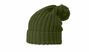 CHUNK CABLE BEANIE W/ CUFF & POM - 143