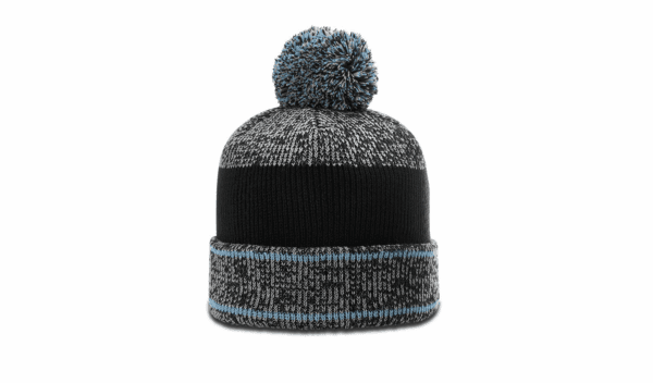 HEATHER BEANIE WITH CUFF & POM - 148