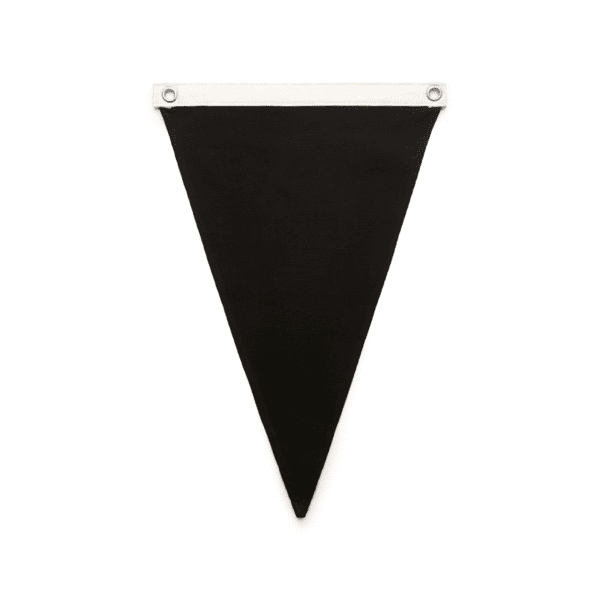 CANVAS PENNANT FLAG BLACK ONE SIZE - AS-1513