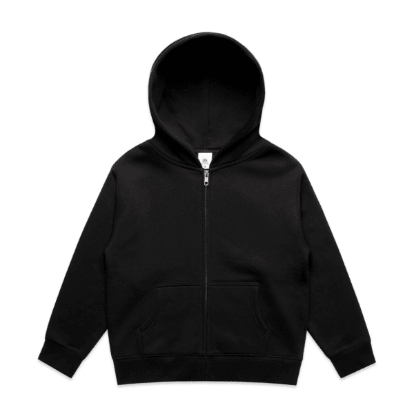 KIDS RELAX ZIP HOOD BLACK SIZE 2 - AS-3038