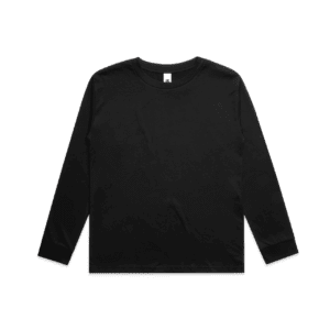 YOUTH CLASSIC LS TEE BLACK SIZE 8 - AS-3063