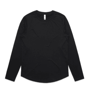 WOS MAPLE CURVE LS TEE BLACK XS - AS-4021