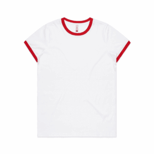 WO'S RINGER TEE WHITE/RED XS - AS-4053