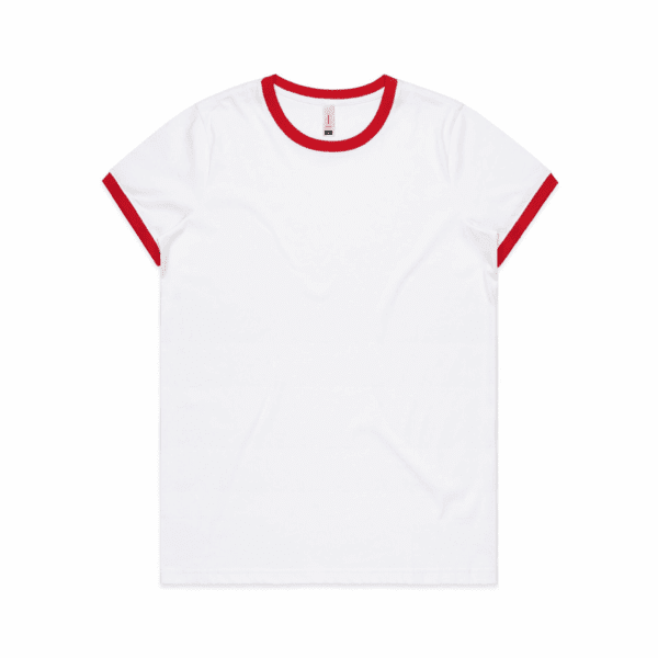 WO'S RINGER TEE WHITE/RED XS - AS-4053