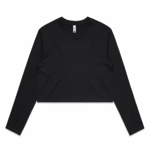 CROP LONG SLEEVE BLACK XS - AS-4058