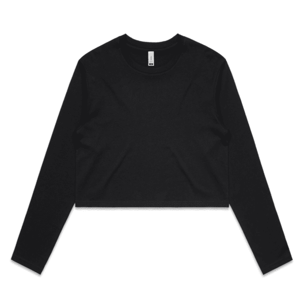 CROP LONG SLEEVE BLACK XS - AS-4058