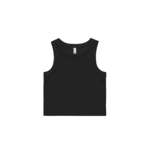 ORGANIC RIB CROP TANK BLACK XS - AS-4064G