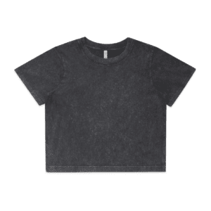 WOS STONE WASH HEAVY CROP BLACK STONE XS - AS-4086