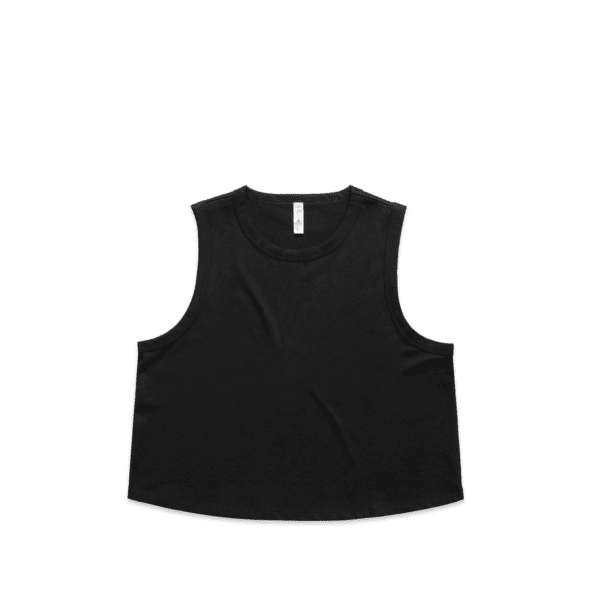 MARTINA CROP TANK BLACK XS - AS-4091