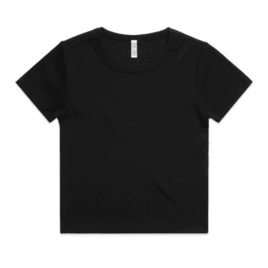 ORGANIC RIB TEE BLACK XS - AS-4092G