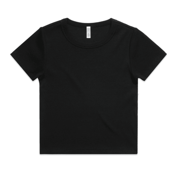 ORGANIC RIB TEE BLACK XS - AS-4092G