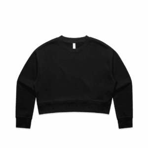 WOS RELAX CROP CREW BLACK XS - AS-4169