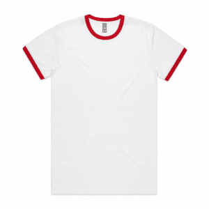 RINGER TEE WHITE/RED SMALL - AS-5053